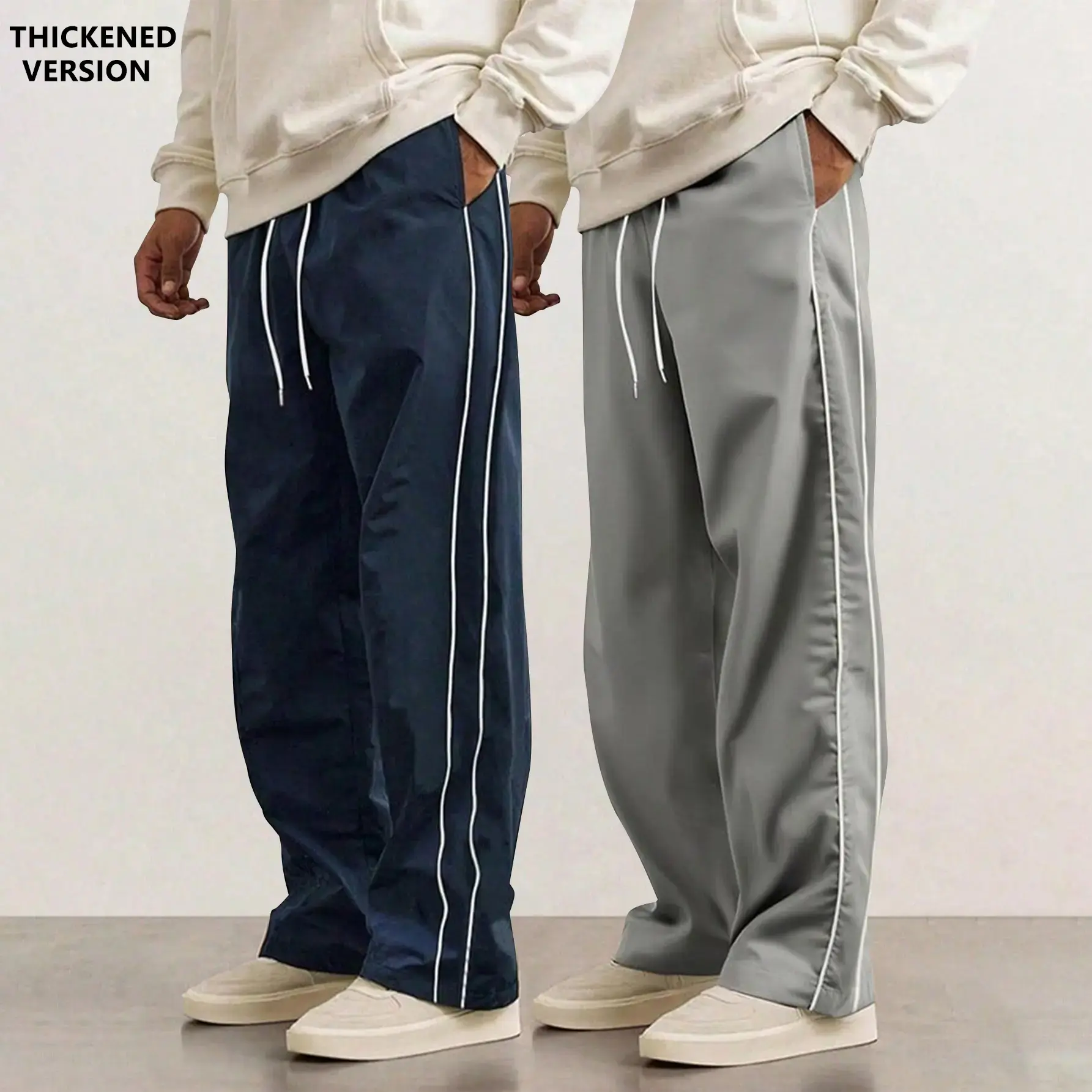 Navy Blue + Light Gray (Thickened Version)