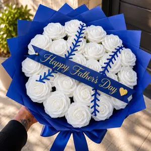 Father’s Day Foam Rose Bouquet for Dad – Baseball Theme Gift