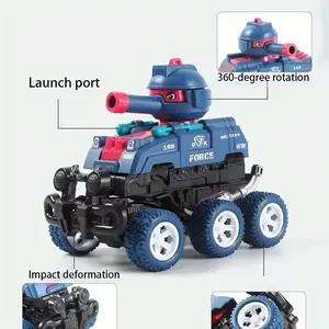 Transforming tank Car Toys, 2in 1 Automatic tank Transform Car Toy, tank Transformer Toy for Kids Christmas, Halloween, Thanksgiving gifts