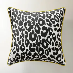 Z Gallerie Leopard Pop Trim Outdoor Pillow 20"