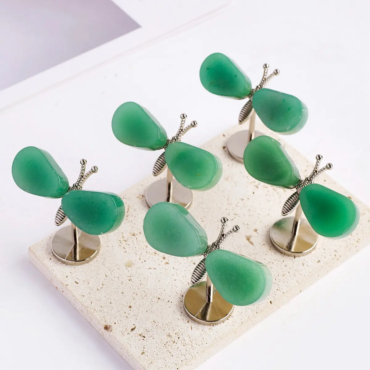 Natural Dongling Jade Dragonfly Figurine, Mini Handmade Dragonfly Ornament, Unique Stone Crystal Statue, Home and Office Decor, Holiday Gift