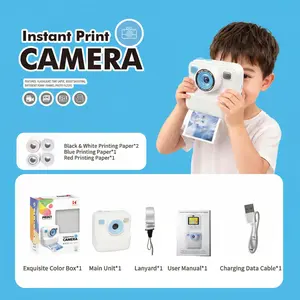 Kids' Print Camera - Blue or Pink - Capture Children's Happy Moments - Easy to Use & Instant Printing - Perfect for Memorable Moments