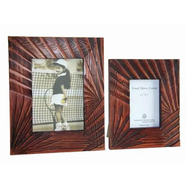 212 MAIN Handcrafted Rectangular Wooden Framed Picture Frame - ST-05-5 Model, 3.5x5 in, Baby & Maternity Decor, Home Room Accent