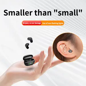 Mini Wireless Earbuds, Comfortable Fit, HD Sound Quality, USB-PD Charging, Invisible In-Ear Headphones, Unisex, LED Battery Display