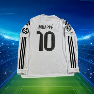2025–26 Home Mbappé White No. 10 Long-Sleeve Soccer Jersey
