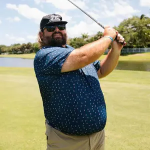 The Throwin' Darts Polo Men's Short Sleeve Performance Polo - Blue, Master Golf Shirt, Golf Polo Shirt, Polo Golf 3D, Style 3D Golf, Gift For Men