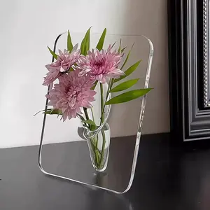 Modern Transparent Acrylic Photo Frame Vase