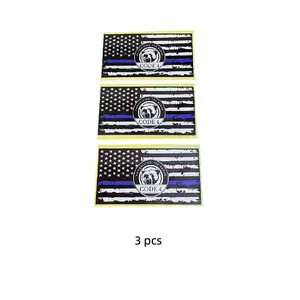 A Permanent Tribute! Thin Blue Line Code 4 Decal for Car & Gear | Honor & Support Police, Sheriff, LEOs
