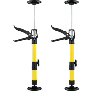 Professional Adjustable Telescoping Support Bars - 2-Pack, 90 lbs Weight Capacity, ABS and Metal Build with Manual Locking Joint, Essential Woodworking Tool for Temporary Support of Cabinets, Stairs, and Porches