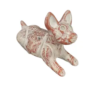 Xoloitzcuintli Flute, Aztec Dog Flute, Handcrafted Clay Instrument with Aztec Motifs