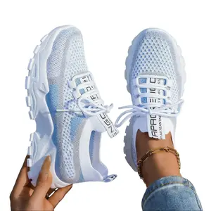 Women's Lightweight Breathable Mesh Sneakers for Women Comfortable Soft Sole Walking Shoes Fashion Casual Low Top Tennis Shoes for Daily Wear Jogging Workout