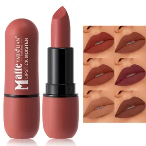 Lipstick Matte Finish Lipstick Not Easy to Smudge Waterproof Lipstick Set Bullet Tip Lipstick