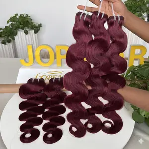 【JOPEAR】99J Burgundy Body Wave Bundles Colored Wine Red Unprocessed Human Hair Bundles 16A Raw Hair Bundles Raw Virgin #Summer