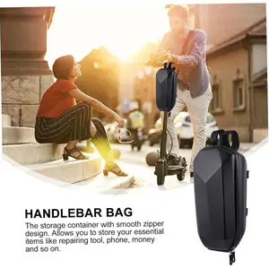​Universal Electric Bike Scooter Bag - 4L Waterproof Front Handlebar Storage with Secure Straps Large Capacity​