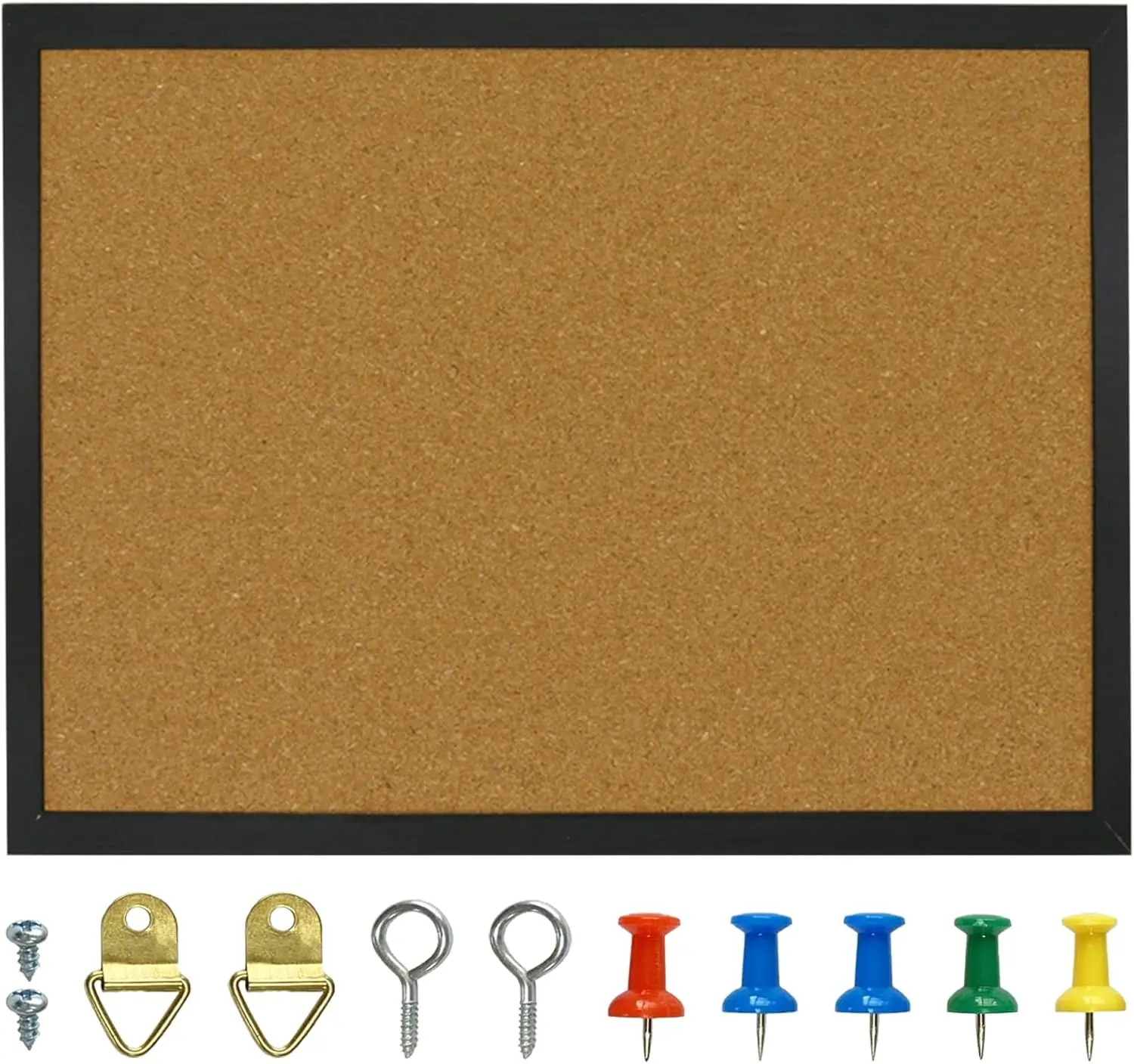 OWLKELA 14.6 X 11 Inch Cork Board Bulletin Board, Wall-Mounted Presentation, Message Notice Pin Board, Perfect for Office & Home Decor, School, Cubicle