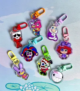 TADC Keychain, The Amazing Digital Circus Keychains, Gangle, Zooble, Kinger, Pomni, Ragatha, Cain, Jax, Bubble TADC Double Sided Acrylic Charm