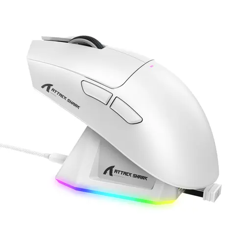 ATTACK SHARK X11 Lightweight Wireless Gaming Mouse with RGB Charging Dock,Tri-Mode-2.4G/USB-C Wired/BT,22K DPI,PAW3311 Optical Sensor,HUYU Switch, 5 programmable Buttons for PC/Mac
