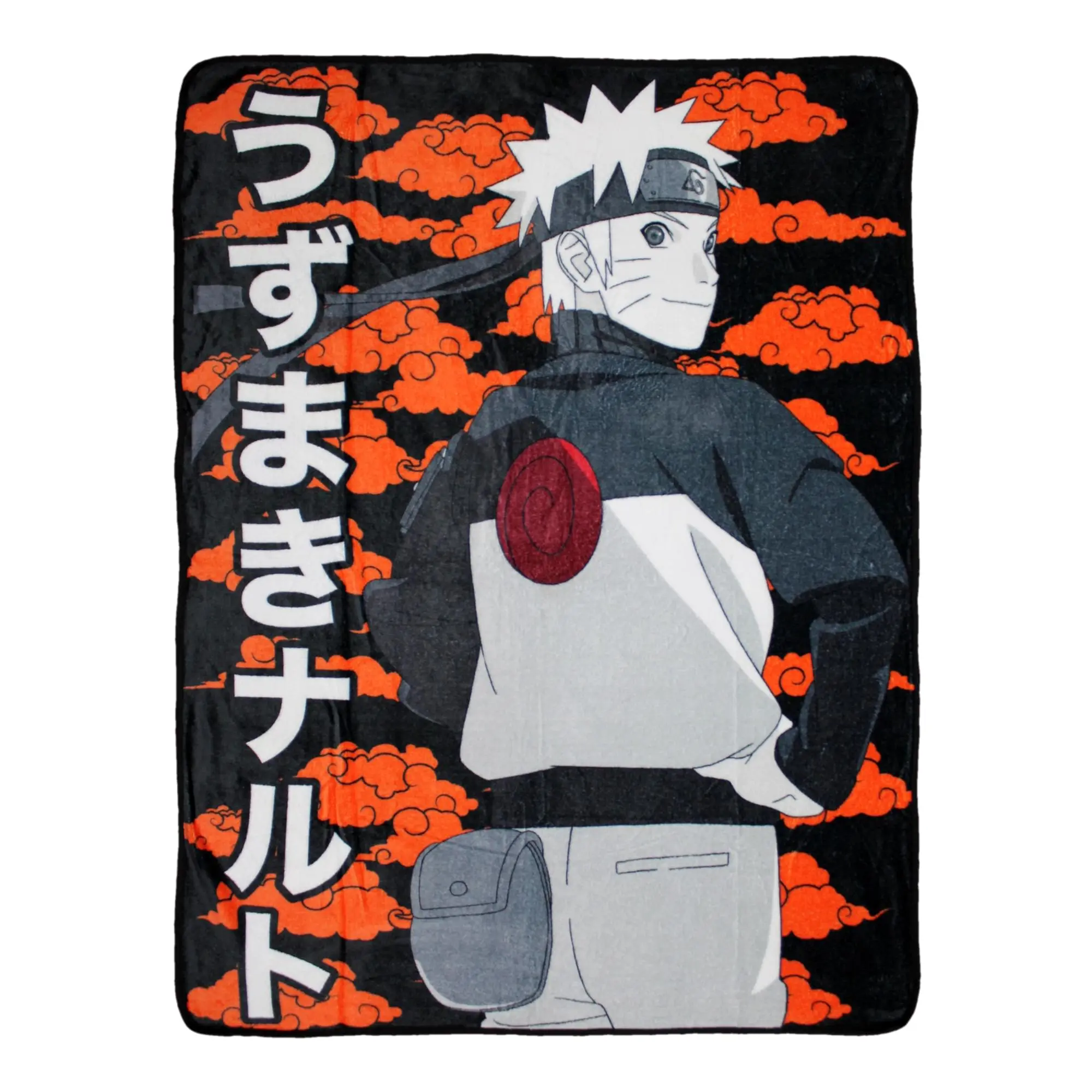 Anime Theme Naruto Shippuden Characters Cartoon Printed Bed Throw, 45 x 60 Inches Polyester Fleece Blanket for Bedding & Linens