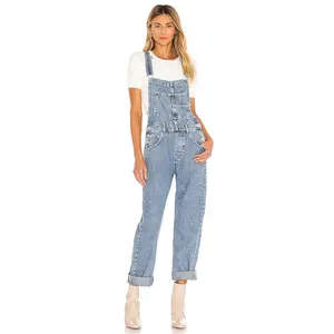 Free People x We The Free Ziggy Denim Overall in Powder Blue