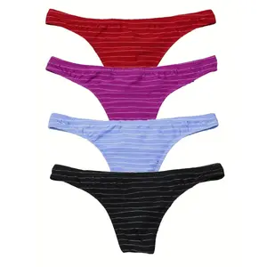 4pcs Set of Men's Fashionable Breathable and Comfortable Triangle Underwear