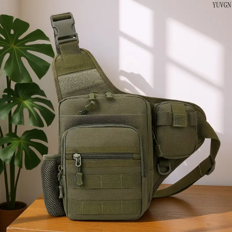 Men's Oxford Cloth Tactical Sling Bag - Multi-Pocket Crossbody Chest Shoulder Bag for Outdoor Sports, Hiking & Daily Use, Tactical Shoulder Bags