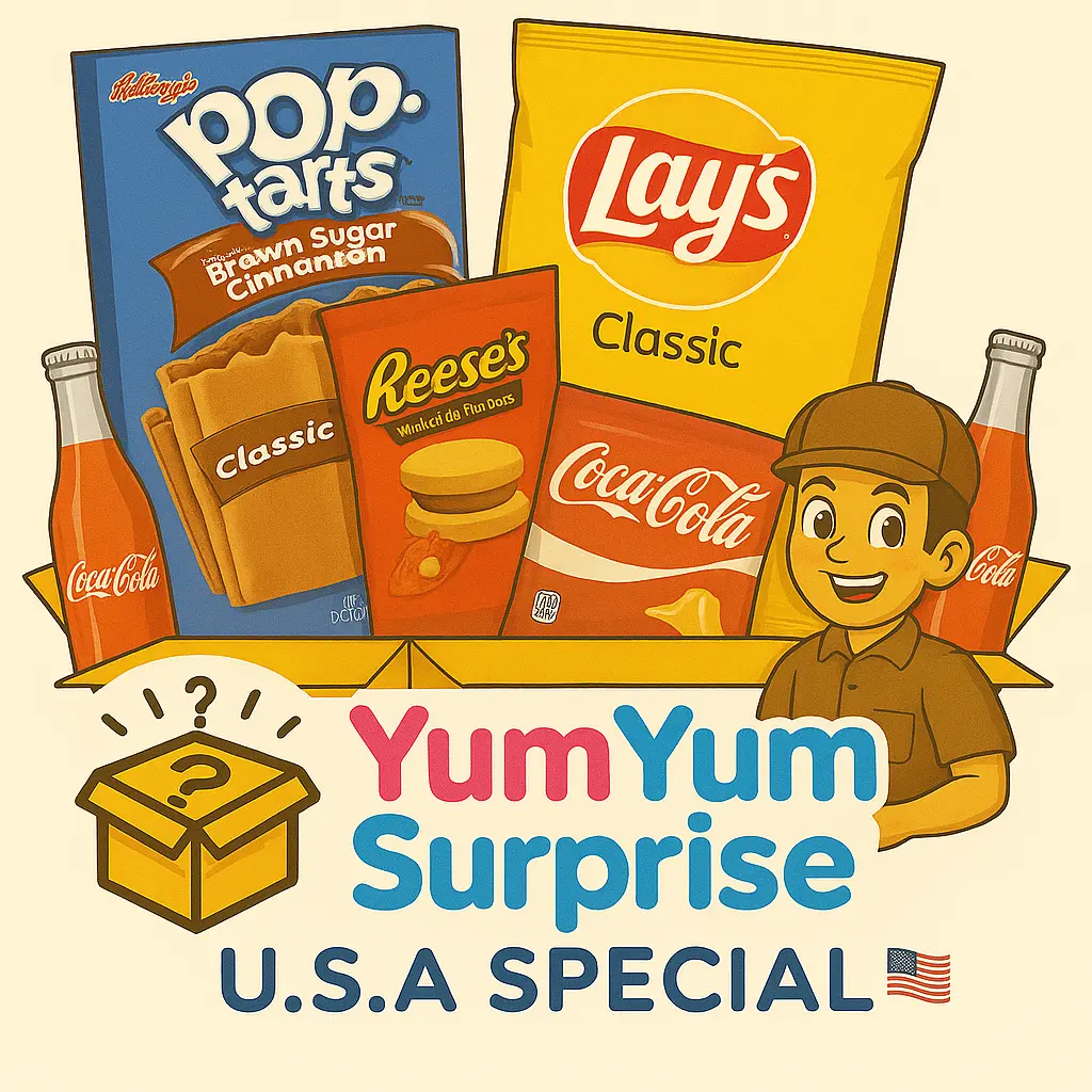 Sip 'n Snack America Box - Snacks straight from the U.S.A Snacks & Surprise Drink!