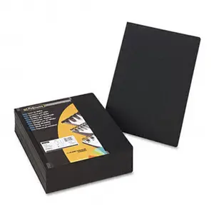 Fellowes 52115 Linen Texture Binding System Covers 8 3/4 x 11 1/4 Black 200 per Pack