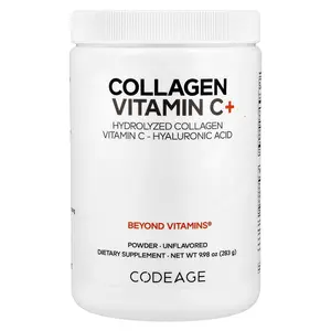 Codeage Collagen Vitamin C+ Powder, Unflavored, 9.98 oz (283 g)