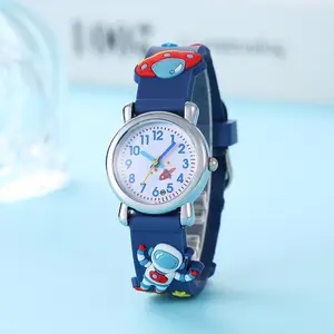 Child Size Cartoon Theme Quartz Kids' Watch - New Astronaut-UFO Spaceship Design for Students, Child Size Watches