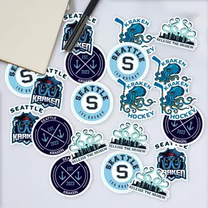 Stickers Pack 20 Pcs Seattle Waterproof Kraken Bumper Bottle Vinyl Skateboard Water Laptop Aesthetic Car Colorful Guitar Bike Luggage