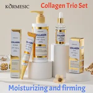 Collagen Skincare Set for Women - 3-in-1 Anti-Aging Eye Cream, Hydrating Face Serum & Moisturizing Body Lotion, Brightening & Firming Skincare Kit for Youthful, Radiant & Glowing Skin