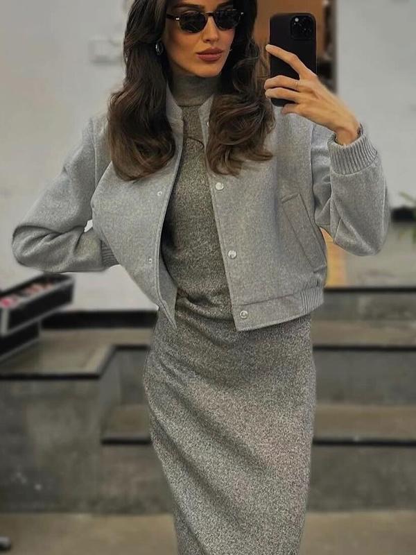 Women's casual jacket, stylish and comfortable design, perfect for everyday wear, a versatile fashion staple for spring and autumn.