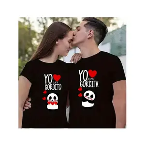 Matching couple T-shirts for 'ME to my CHUBBY' and 'ME to my CHUBBY' - casual T-shirt with adorable panda designs, perfect for showing love and style - ideal gift for anniversaries, Valentine's Day, and special moments - perfect for outdoor outings.