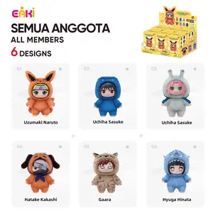 EAKi Officially Licensed Naruto Shippuden Cute Beast Party Plush Blind Box, Authentic Chibi Tailed Beast Character Keychain Pendant, Collectible Bag Charm Toy Gift with Rare Chase Hidden Figure
