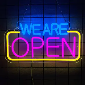 We Are Open Led Neon Light Sign Business Coffee Shop Store Bar Restaurant Pub Salon Hotel Welcome Door Window Wall Decor Sign Led Decoration Lamp USB