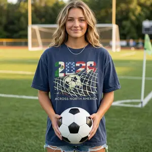 North America Soccer Shirt 2026 – USA Canada Mexico Football Fan Tee, Vintage Goal Net Graphic T-Shirt, World Cup Style Game Day Outfit, Unisex Sports Gift