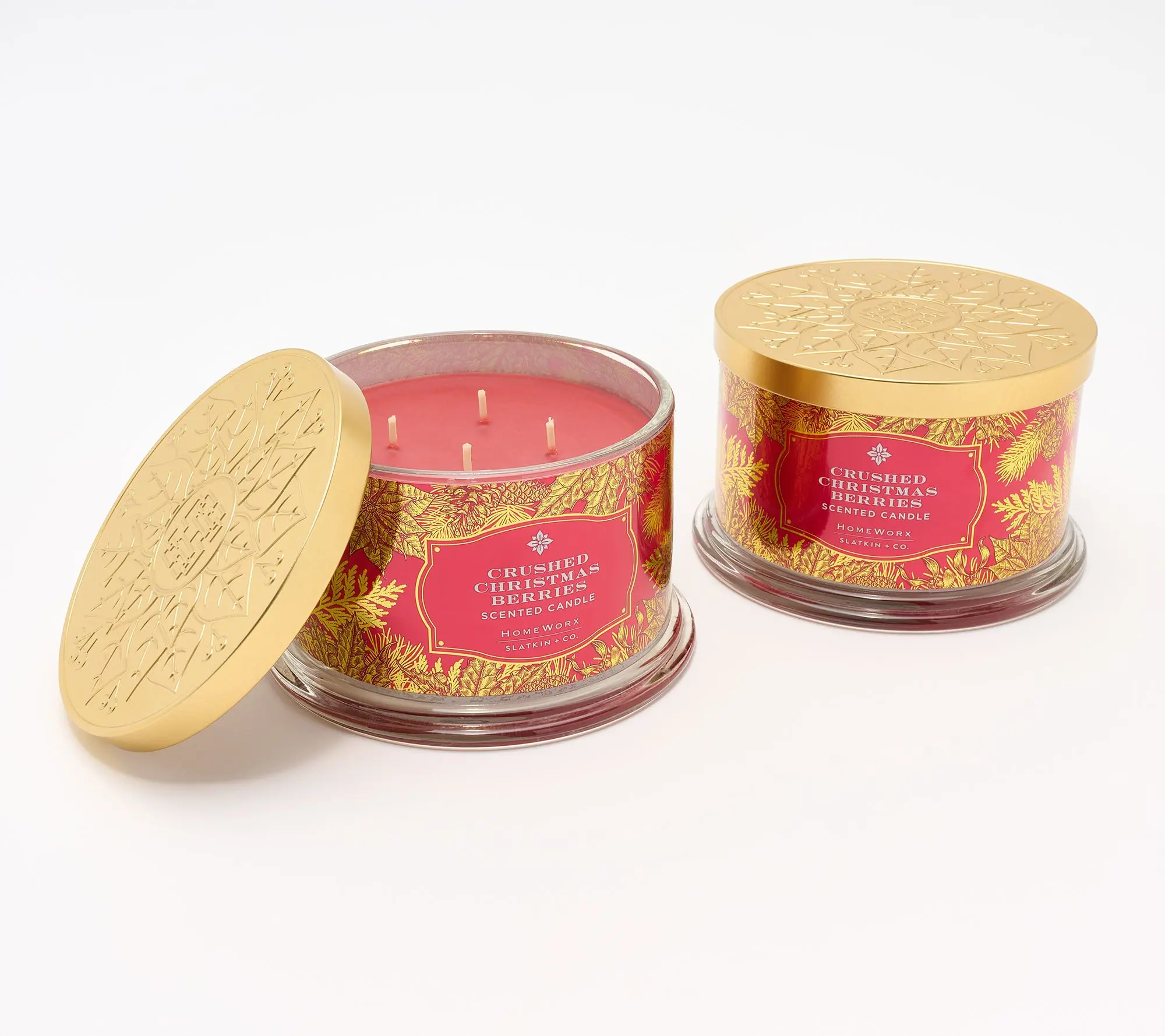 HomeWOrx by Slatkin + Co. S/2 18oz Crushed Berries Candles