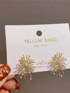 Sparkling Firework Rhinestone Earrings Set, Unique Shiny Design, Perfect for Dates and Parties, Fashion Accessory for Women