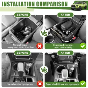 3PCS Center Console Organizer for 2010-2024 Toyota 4Runner Gear Shift Side Tray Hanging and Insert Armrest Storage Boxs for 4 Runner Accessories(3PCS Center Console Organizer/Fit 10-24)