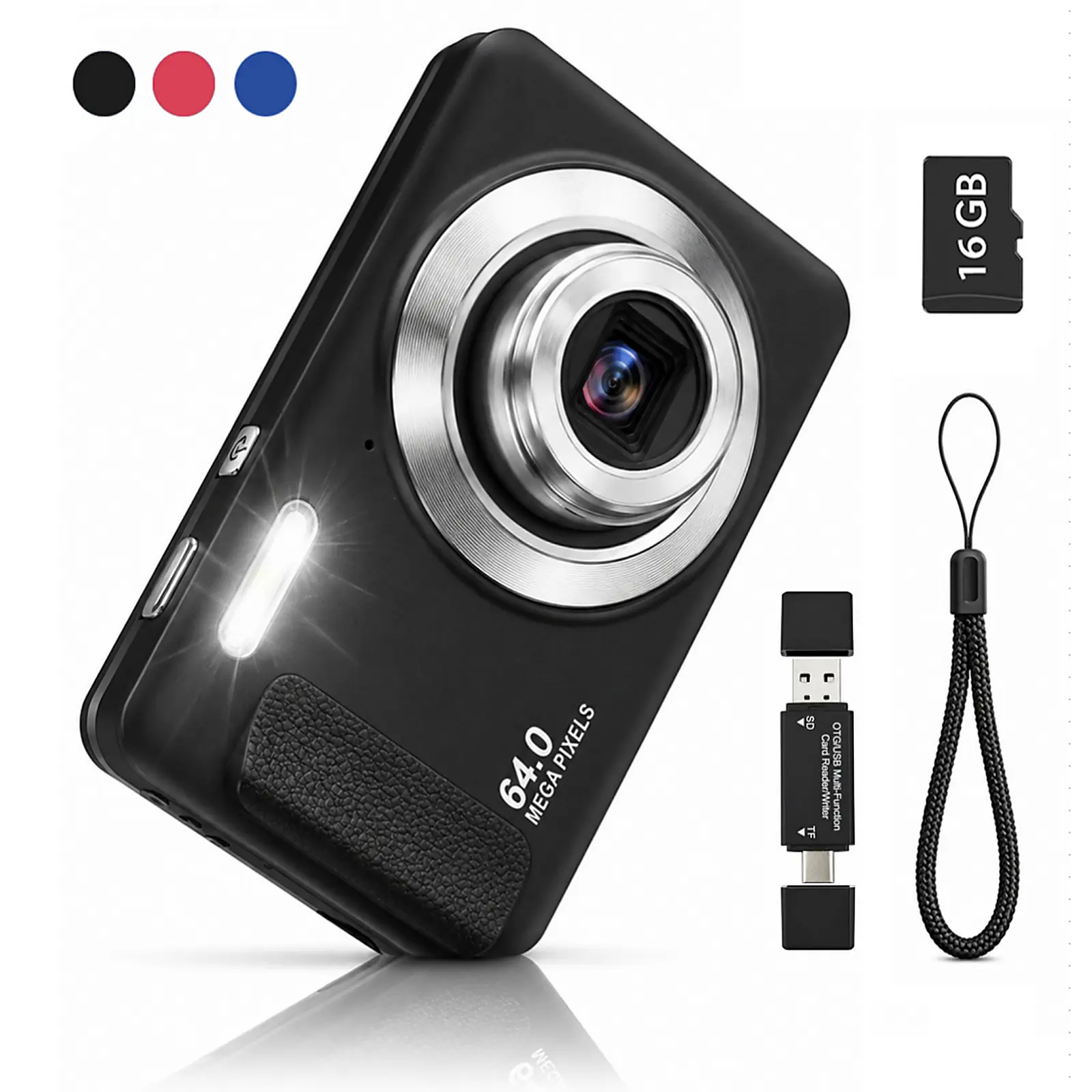 SPECHARGE Retro Vintage Digital Point-and-Shoot Camera - Film Style Compact, 16GB Memory Card, USB, Batteries Included - Portable Vlogging Camera for Adults, Travel Use, Teen Gift, SummerWins DealsForYouDays