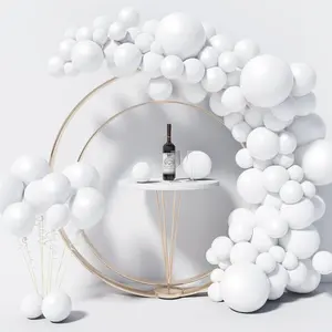 130PCS White Balloons Different Sizes Balloon Garland Arch Kit for Birthday Party, Graduation,  Shower, Wedding, Holiday Decoration and Anniversary