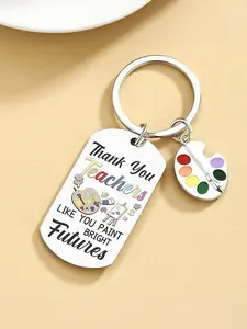 Art Teacher Thank You Keychain Gift, teacher keychains, Teacher's Day Artist Gift, Art Lover Gift for Women Men, Painter Gift, New Teacher Gift, Graduation Gift