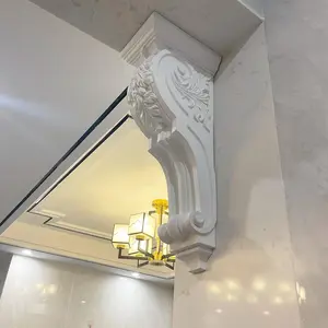 Foam Roman Column Corner Ornament, Faux Wood Grain Column Corner Ornament, Wall Decor for Home Living Room Bedroom Study Room