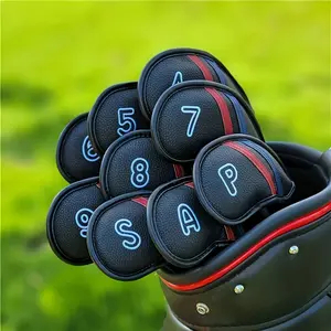 9pcs Premium Golf Iron Headcovers, Durable & Stylish Club Protectors, Enhance Your Game with Protective Covers, Ideal for Golf Enthusiasts