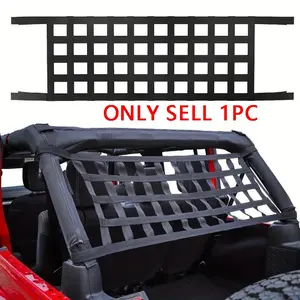 Car Roof Hammock For Jeep For Gladiator JT& Mesh Cargo Net Roof Top Netting Hammock For Wrangler YJ TJ JK JKU JL JLU 1987-2023 4-Door & 2-Door Accessories For Your Car