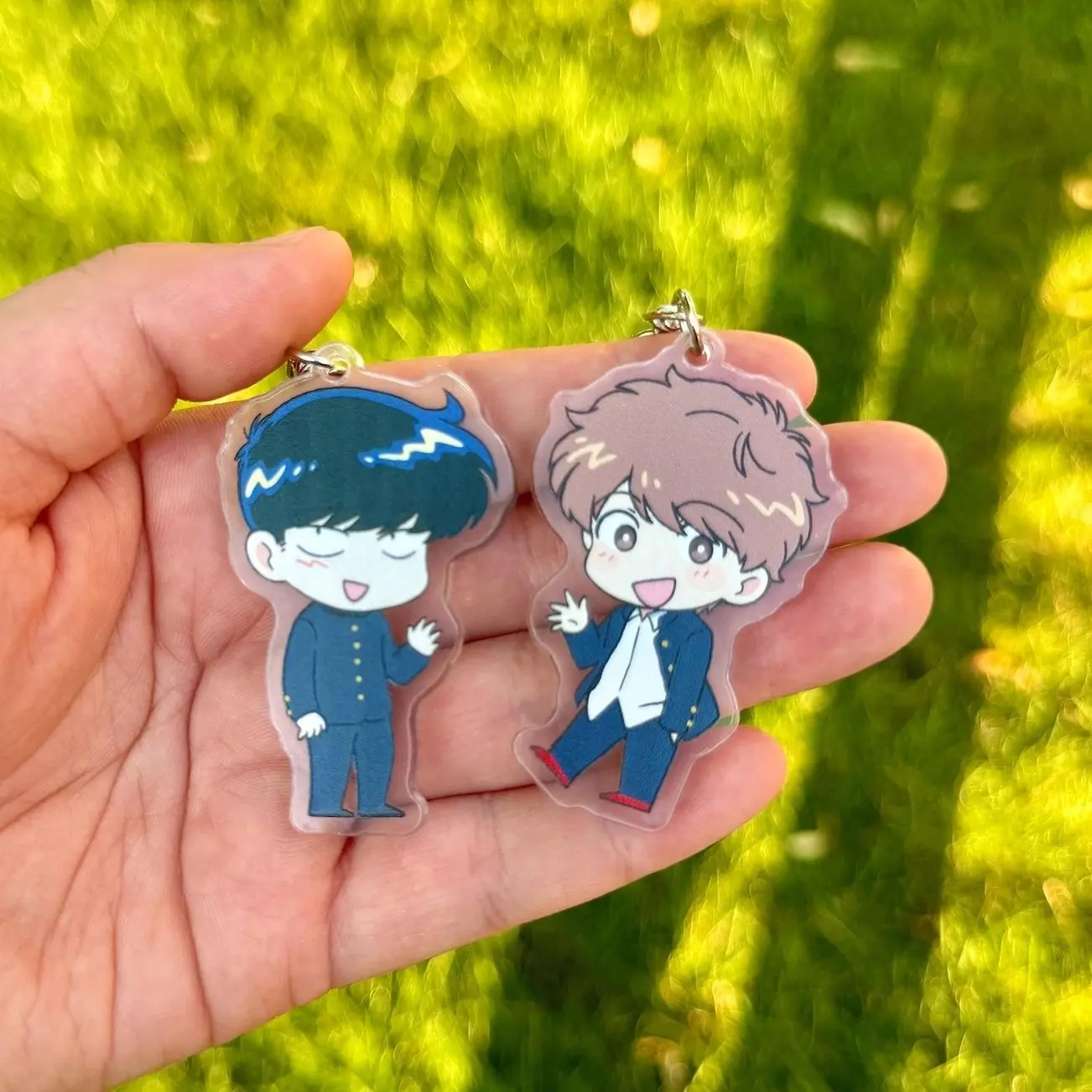Nakamura & Hirose Keychain | Go For It Nakamura-Kun