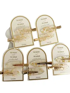 Acetate Gold Glitter Hair Clip, Sparkly Bridesmaid Hair Barrettes, Elegant Luxury High Grade Hair Accessories for Women