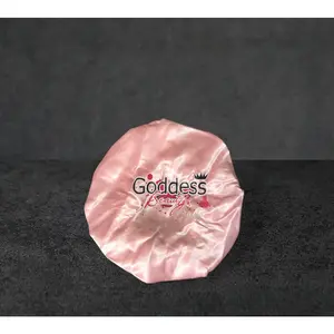 G.B.SLLC Silk Adjustable Bonnets - Pink Design with Crown Logo