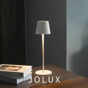 Jolux mini lamp, suitable for home, dining table, or restaurant, wireless table lamp, Atmosphere Light Touch Switch rechargeable lamp, USB-charged