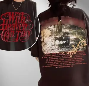 With Heaven On Top Shirt, ZB Shirt, With Heaven On Tour 2026 Vintage Shirt, Merch Country Lover Gift GBB QGN